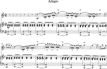 Амаль Керимов Адажио для флейты ноты